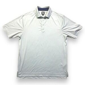 FootJoy FJ Golf Polo Shirt Short Sleeve Mens‎ Sz L solid light blue 4 but…